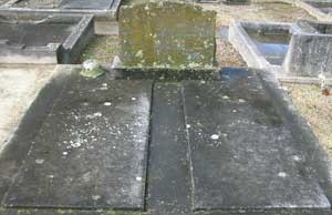 Large Headstone Renovation - before